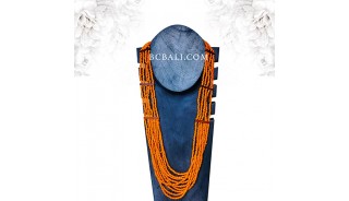 Bead Necklace Combination Strip Wooden Handmade
